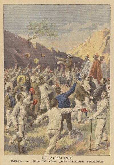 Befreiung italienischer Gefangener in Äthiopien von Fortune Louis Meaulle