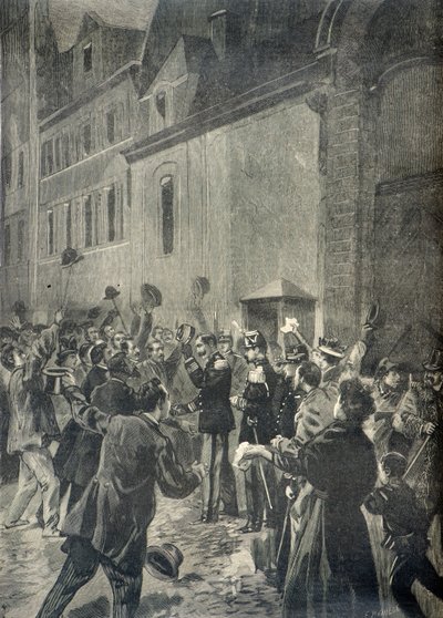 Major Esterhazy vom Publikum gefeiert, das seinen Freispruch feiert von Fortune Louis Meaulle