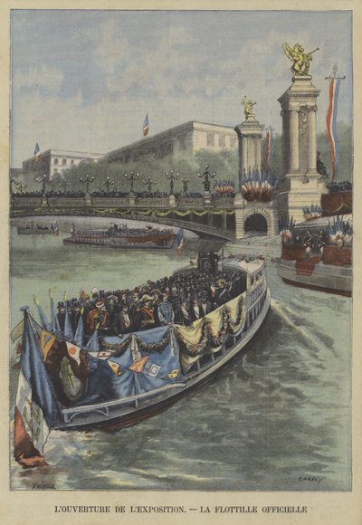 Eröffnung der Weltausstellung 1900 in Paris: die offizielle Flottille von Fortune Louis Meaulle