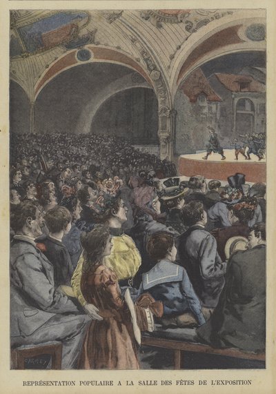 Beliebte Aufführung in der Festhalle der Weltausstellung 1900, Paris von Fortune Louis Meaulle