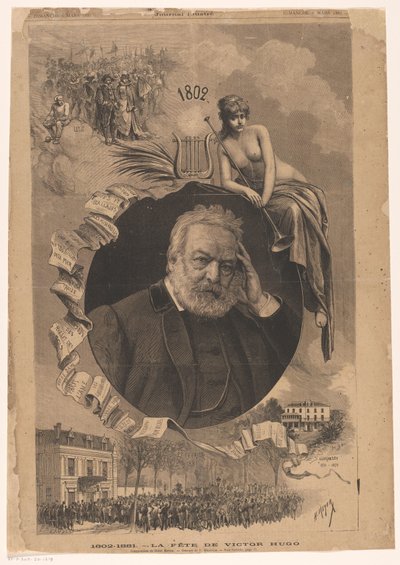 Porträt von Victor Hugo von Fortune Louis Meaulle
