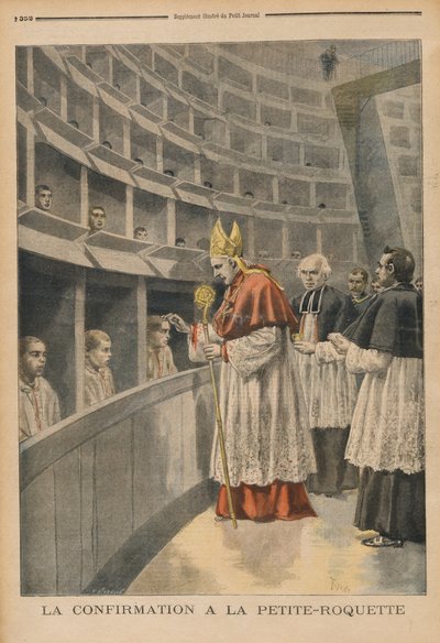 Religiöse Konfirmation im Gefängnis von La Petite Roquette, aus Le Petit Journal von Fortune Louis Meaulle