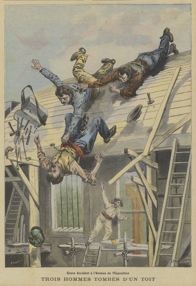 Schwerer Unfall auf dem Gelände der Weltausstellung 1900, Paris von Fortune Louis Meaulle