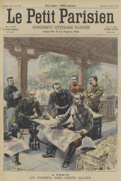 Der Boxeraufstand: Ein Treffen der alliierten Kommandanten in Peking von Fortune Louis Meaulle