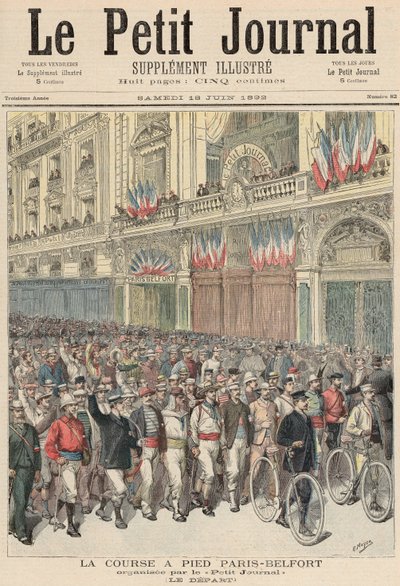 Der Start des Straßenrennens von Paris nach Belfort, aus 