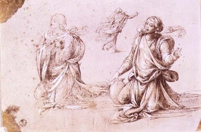 Drei Studien einer weiblichen Figur für Die Frau von Samaria von Fra Bartolomeo