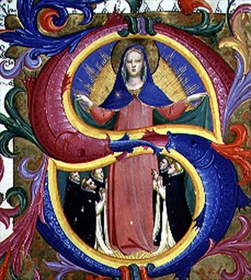 Ms 558 f.156v Historisierte Initiale 