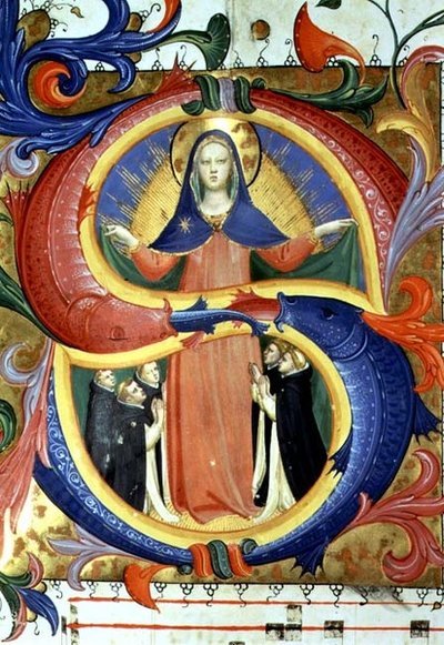 Ms 558 f.156v Historisierte Initiale 