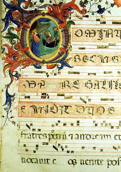 Ms 558 f.9r Historisierte Initiale 