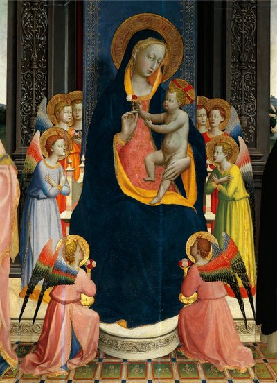 Madonna und Kind auf dem Thron mit Heiligen (Detail) von Fra (c.1387 1455) Angelico