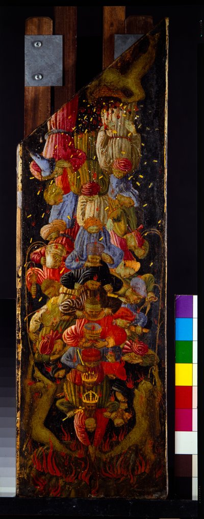 Zwei Tafeln aus dem Jüngsten Gericht, die den Aufstieg in den Himmel und den Abstieg in die Hölle zeigen von Fra (c.1387 1455) Angelico