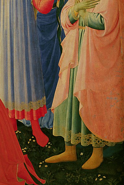 Detail des Santa Trinita Altars, Rahmen und Giebel von Lorenzo Monaco von Fra Angelico