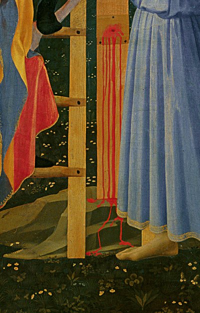 Detail des Santa Trinita Altars, Rahmen und Giebel von Lorenzo Monaco von Fra Angelico