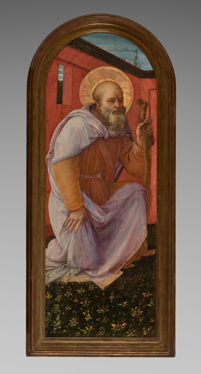 Tafel aus einem Triptychon: St. Antonius Abt von Fra Filippo Lippi