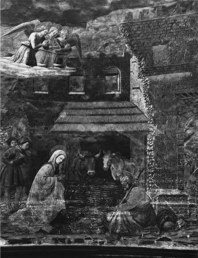 Die Geburt Christi, eine der Szenen aus dem Freskenzyklus des Lebens der Jungfrau in der Apsis der Kathedrale von Fra Filippo Lippi