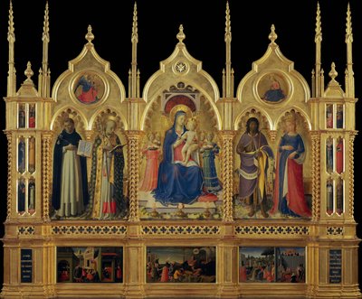 Maria mit Kind und Heiligen Das Perugia-Altarbild, ca. 1437 von Fra Giovanni Angelico da Fiesole