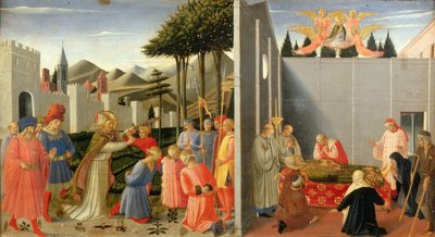 Der heilige Nikolaus befreit einen unschuldigen Mann, der zum Tode verurteilt wurde, aus dem Perugia-Altar, ca. 1437 von Fra Giovanni Angelico da Fiesole