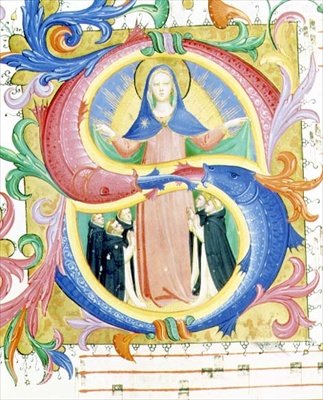 Missale 558 f.156v Historisierte Initiale 