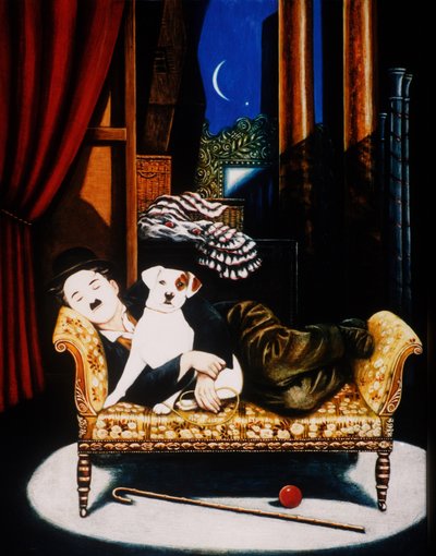 Charlie Chaplin und Scraps von Frances Broomfield