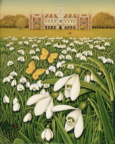 Schneeglöckchentag, Hatfield House, 1999 von Frances Broomfield