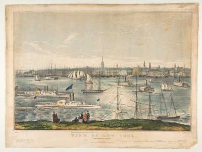 Blick auf New York von Brooklyn Heights von Frances Flora Bond Palmer