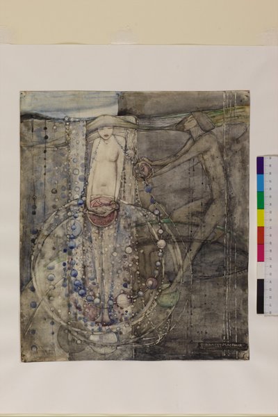 Der Mann macht die Perlen des Lebens, aber die Frau muss sie auffädeln, ca. 1912-15 von Frances Macdonald