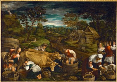 Herbst - Moses empfängt die Gesetzestafeln von Francesco (1549-92) Bassano