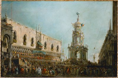 Das Fest des Gründonnerstags in Venedig, Italien von Francesco (circle of) Guardi