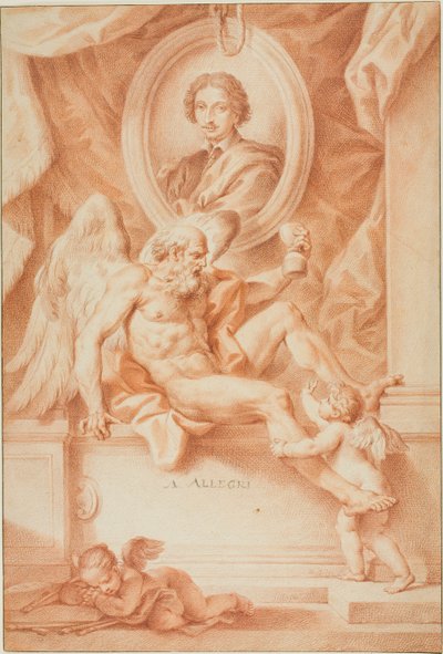 Allegorie der Zeit zu Ehren eines Malers (Claude Lorrain?) von Francesco Bartolozzi