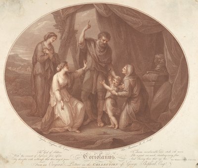 Coriolanus, Akt 5, Szene III von Francesco Bartolozzi