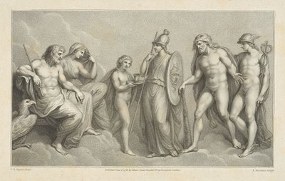 Herkules wird Jupiter und Juno vorgestellt von Francesco Bartolozzi