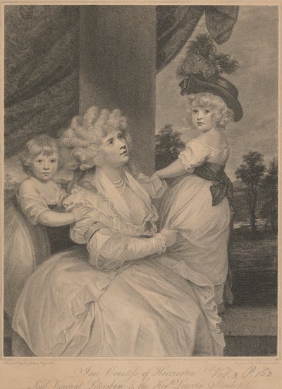 Jane, Gräfin von Harrington, Lord Viscount Petersham und der ehrenwerte Lincoln Stanhope von Francesco Bartolozzi