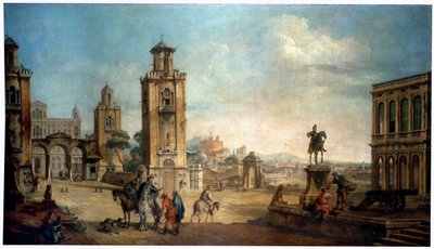 Ansicht einer Stadt, 18. Jahrhundert von Francesco Battaglioli