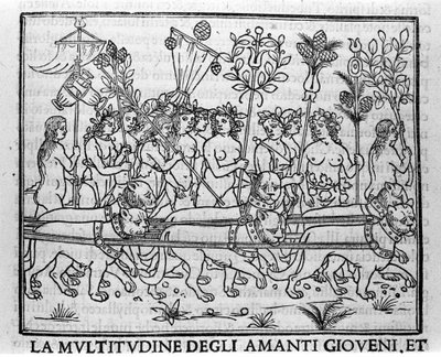 Gravur in „Hypnerotomachia Polyphili“ (der Traum von Poliphilo) von Dominikanermönch Francesco Colonna, Venedig von Francesco Colonna