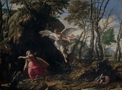 Hagar und Ismael in der Wüste von Francesco Cozza