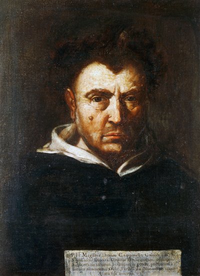 Porträt von Tommaso Campanella (1568-1639), italienischer Dominikanerphilosoph, Gemälde von Francesco Cozza (1605-1682), ca. 1630 von Francesco Cozza