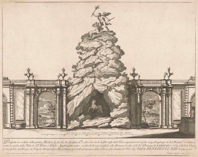 Die Prima Macchina für die Chinea von 1726: Herkules und die Hydra von Francesco Faraone Aquila, after Alessandro Specchi