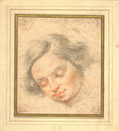 Der Kopf eines jungen Mannes mit geschlossenen Augen von Francesco Furini