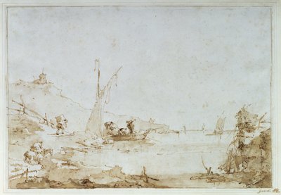 Eine Küstenszene, ca. 1770-80 von Francesco Guardi