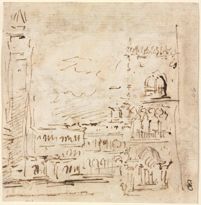 Piazza San Marco mit Dogenpalast, 1773-1778 von Francesco Guardi