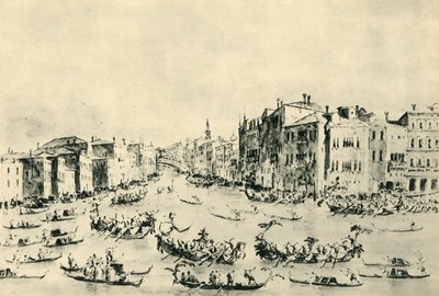 Regatta auf dem Canal Grande, Venedig von Francesco Guardi