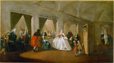 Das Parlatorio, der Sprechsaal der Nonnen von San Zaccaria, Venedig von Francesco Guardi