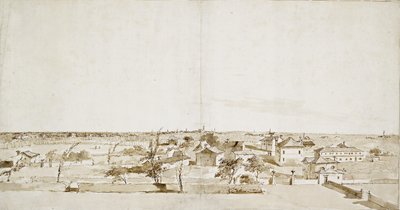 Blick über den Garten der Villa Loredan von Francesco Guardi