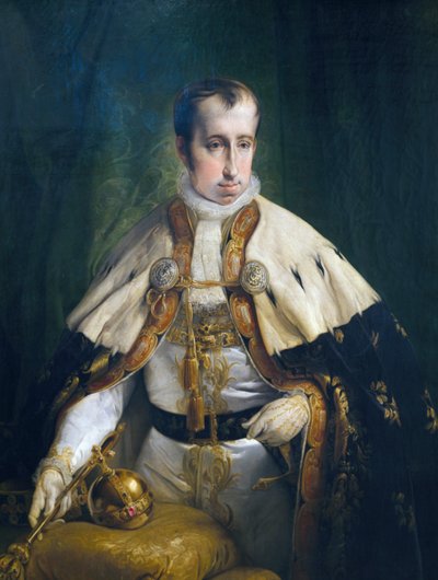 Porträt von Ferdinand I. von Österreich, von Francesco Hayez von Francesco Hayez