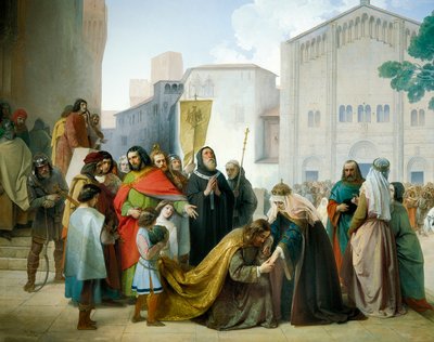 Versöhnung von Otto II. mit seiner Mutter Adelheid von Burgund von Francesco Hayez