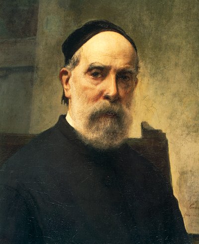 Selbstporträt im Alter von 88 Jahren (Detail) von Francesco Hayez