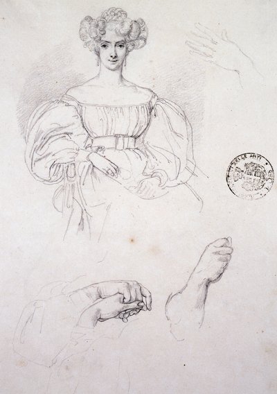 Studie für das Porträt einer Frau von Francesco Hayez