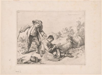 Tafel 10, aus dem Satz von 12 Pastoralszenen von Francesco Londonio
