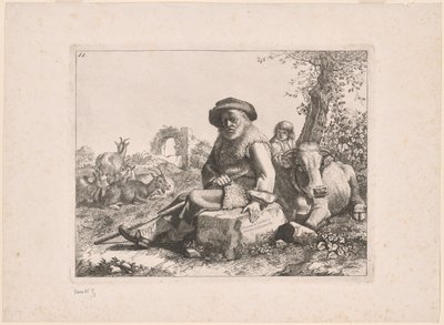 Tafel 11, aus dem Satz von 12 Pastoralszenen von Francesco Londonio