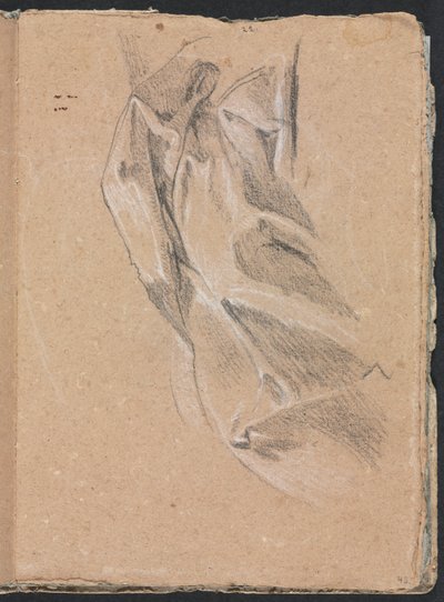 Verona-Skizzenbuch: Draperiestudie, Seite 43, 1760 von Francesco Lorenzi